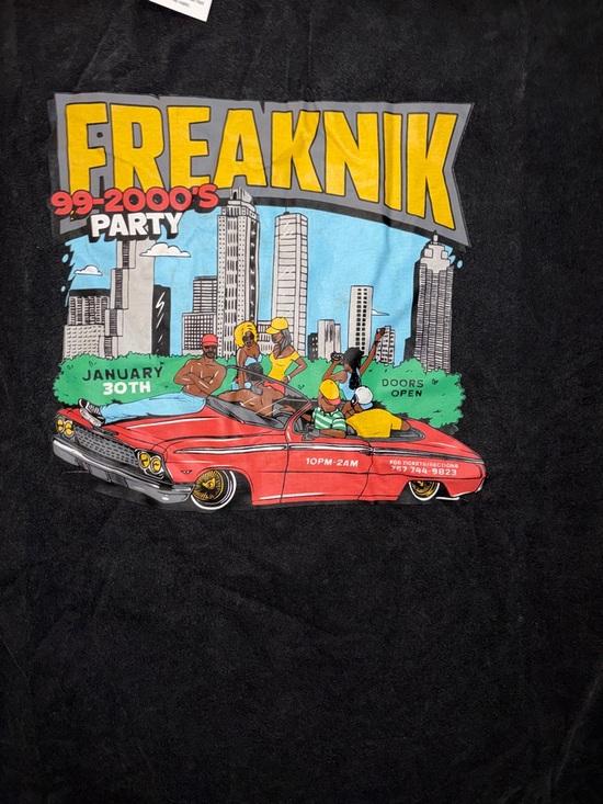 GALLERY DEPT. Freaknik 99-2000's Party Graphic T-Shirt Black L - Picture 4 of 5